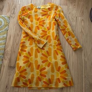 Vintage French Knit Dress with Slip